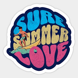 Surf Summer Love Surfing Beach Surfer Life Sticker